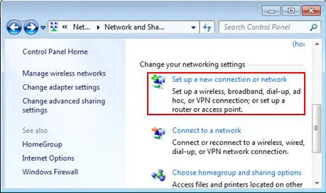 Internet Connection Set Up