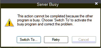 server busy error